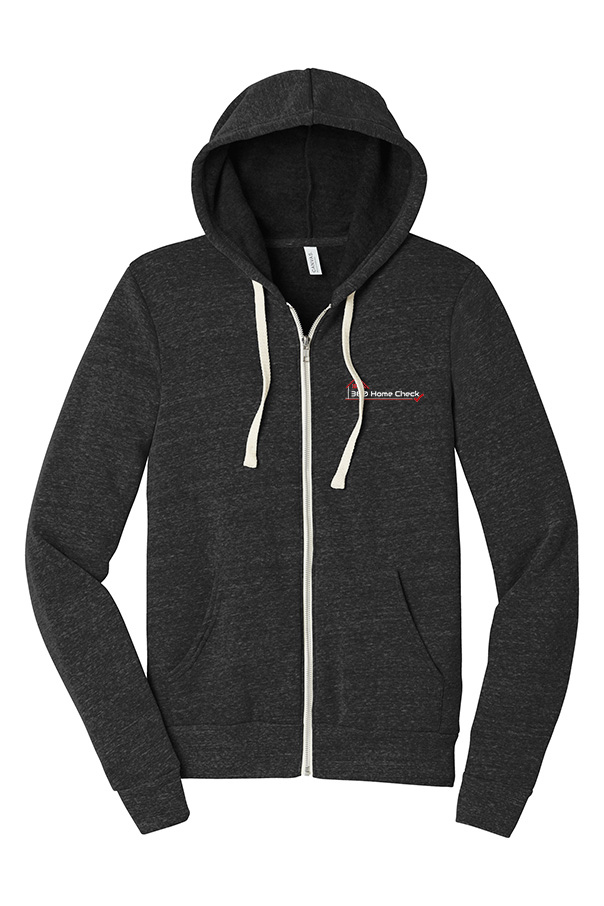 Picture of 360 Home Check Fleece Full Zip Hoodie - Adult  Charcoal