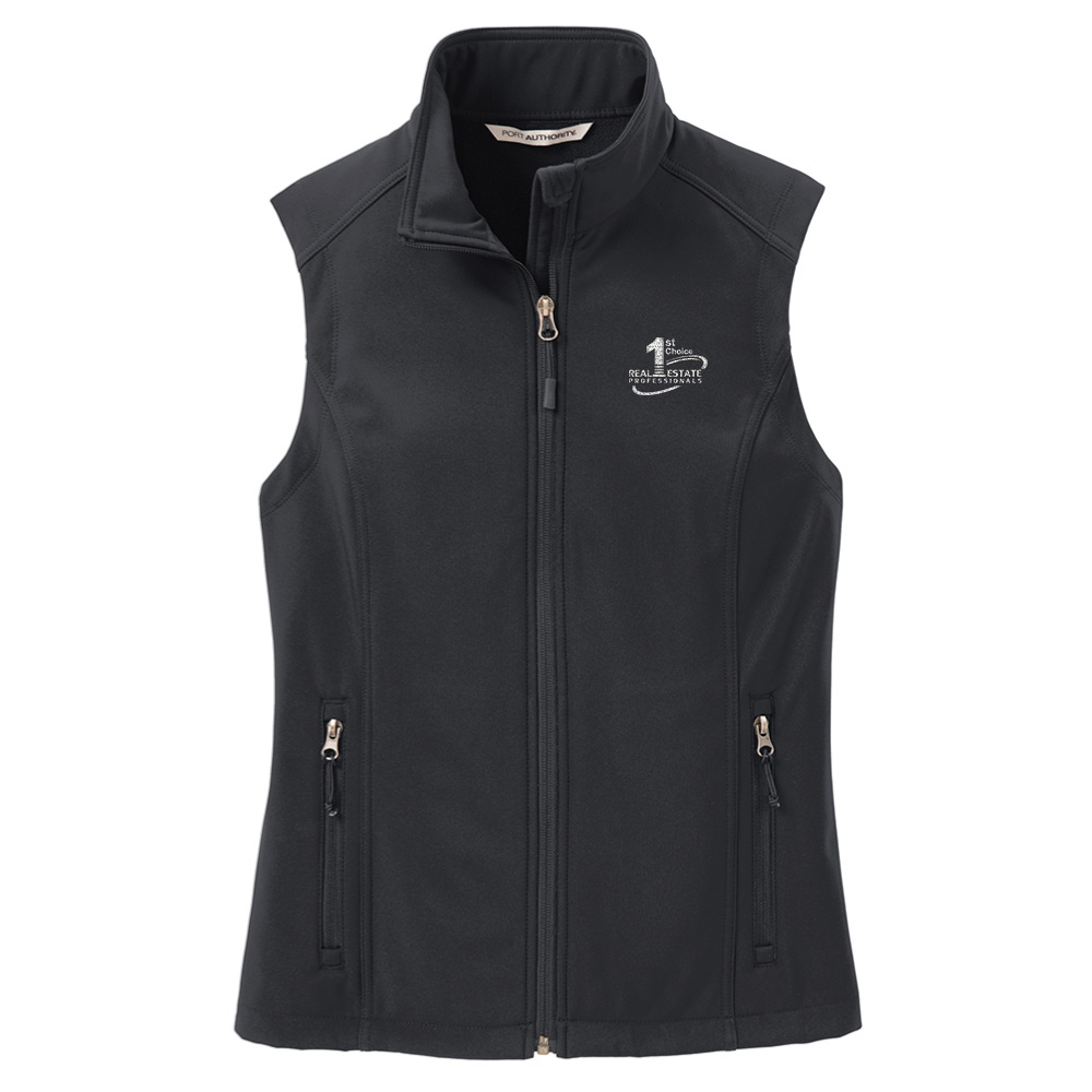 Picture of 1st Choice Real Estate Professionals, Inc. Soft Shell Vest - Women's  Black