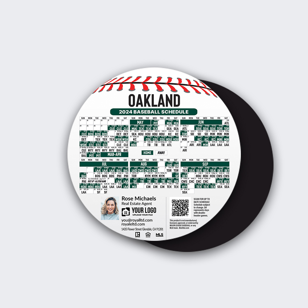 Picture of Circle Shape Magnets - Oakland Athletics