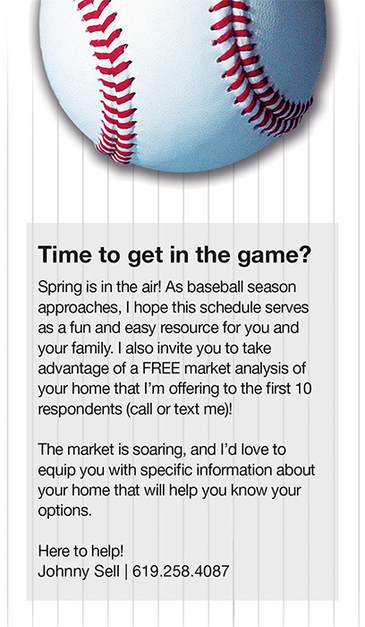 Picture of Message Inserts -  Baseball Insert Design 01