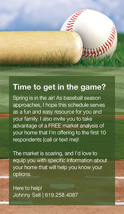 Picture of Message Inserts -  Baseball Insert Design 04