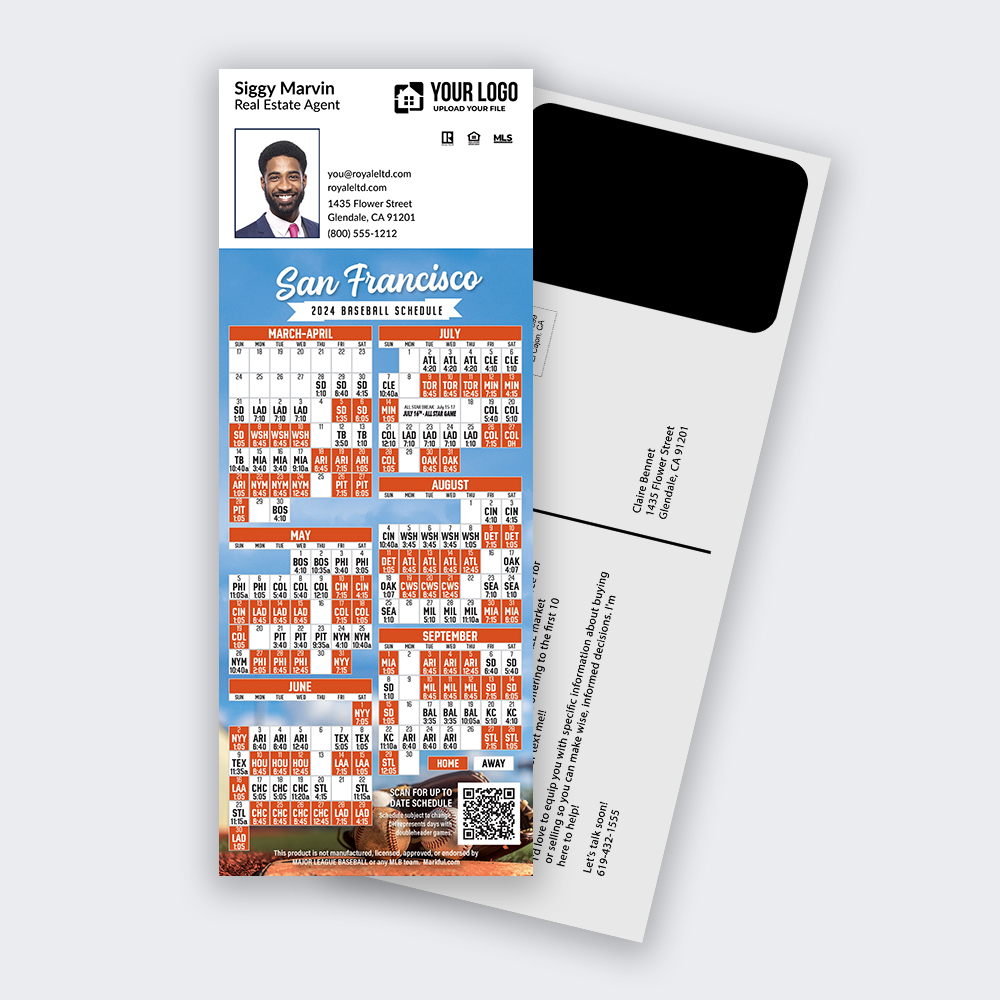 Picture of Custom PostCard Mailer Baseball Magnets - San Francisco Giants