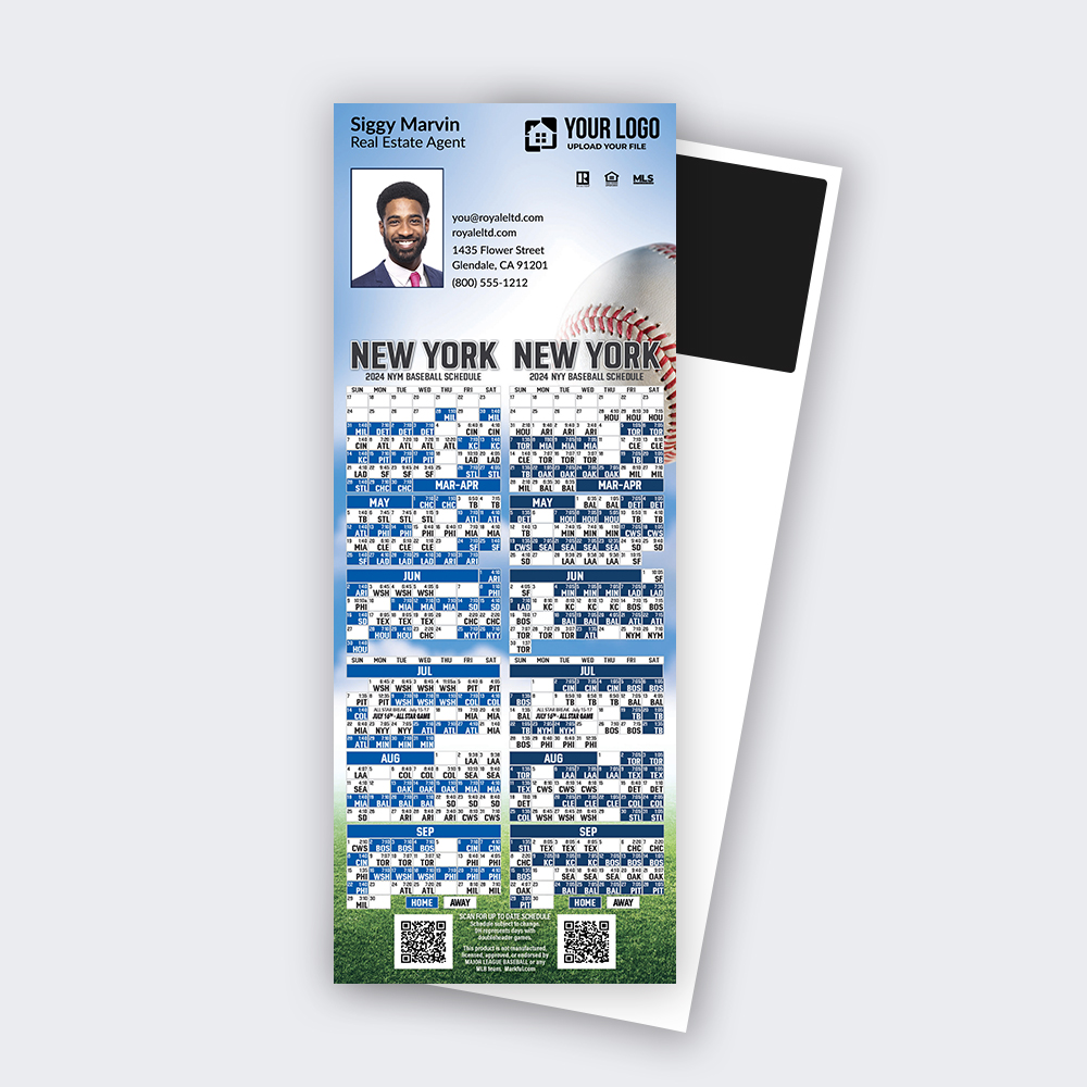 Picture of 2023 Custom QuickCard Baseball Magnets - New York Combo
