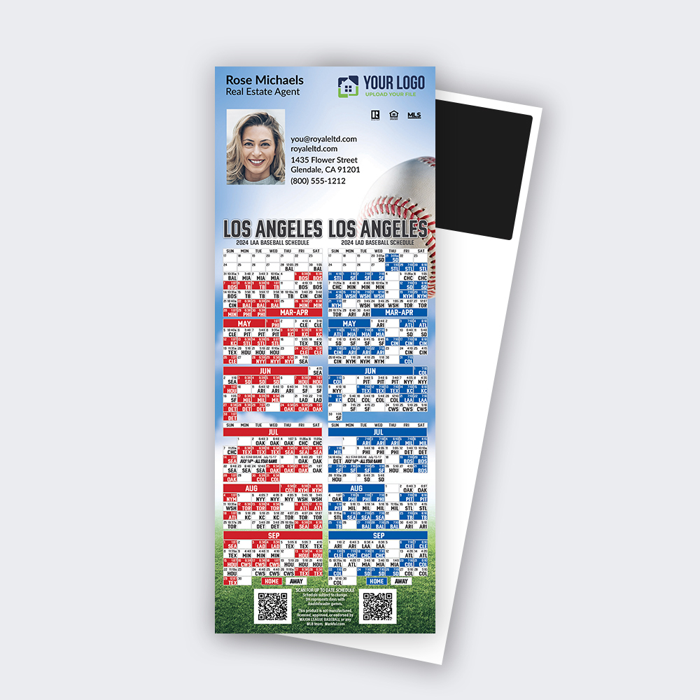 Picture of 2024 Custom QuickCard Baseball Magnets - Los Angeles Combo
