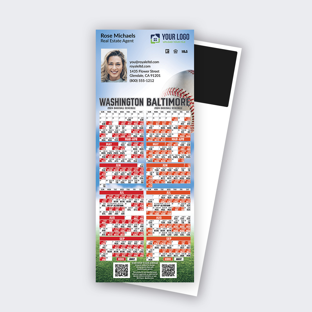 Picture of 2024 Custom QuickCard Baseball Magnets - D.C. Combo