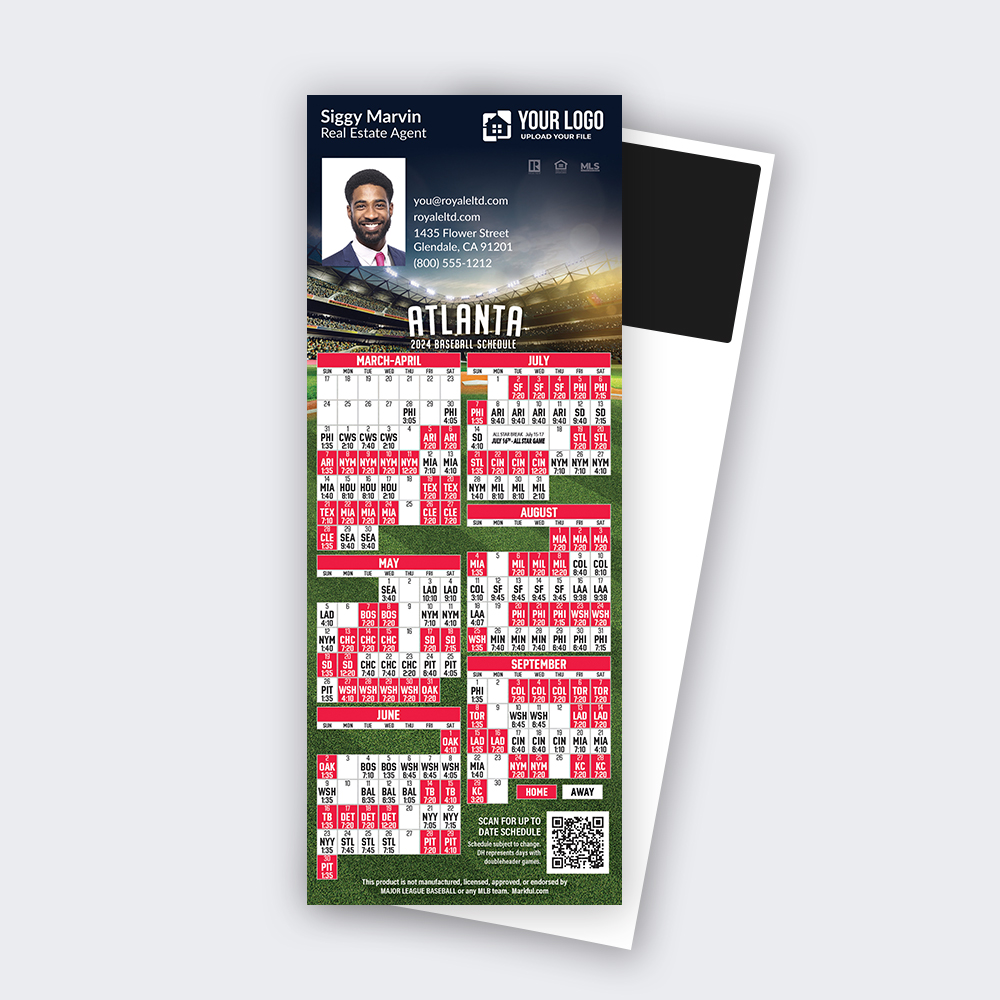 Picture of 2024 Custom QuickCard Baseball Magnets - Atlanta Braves