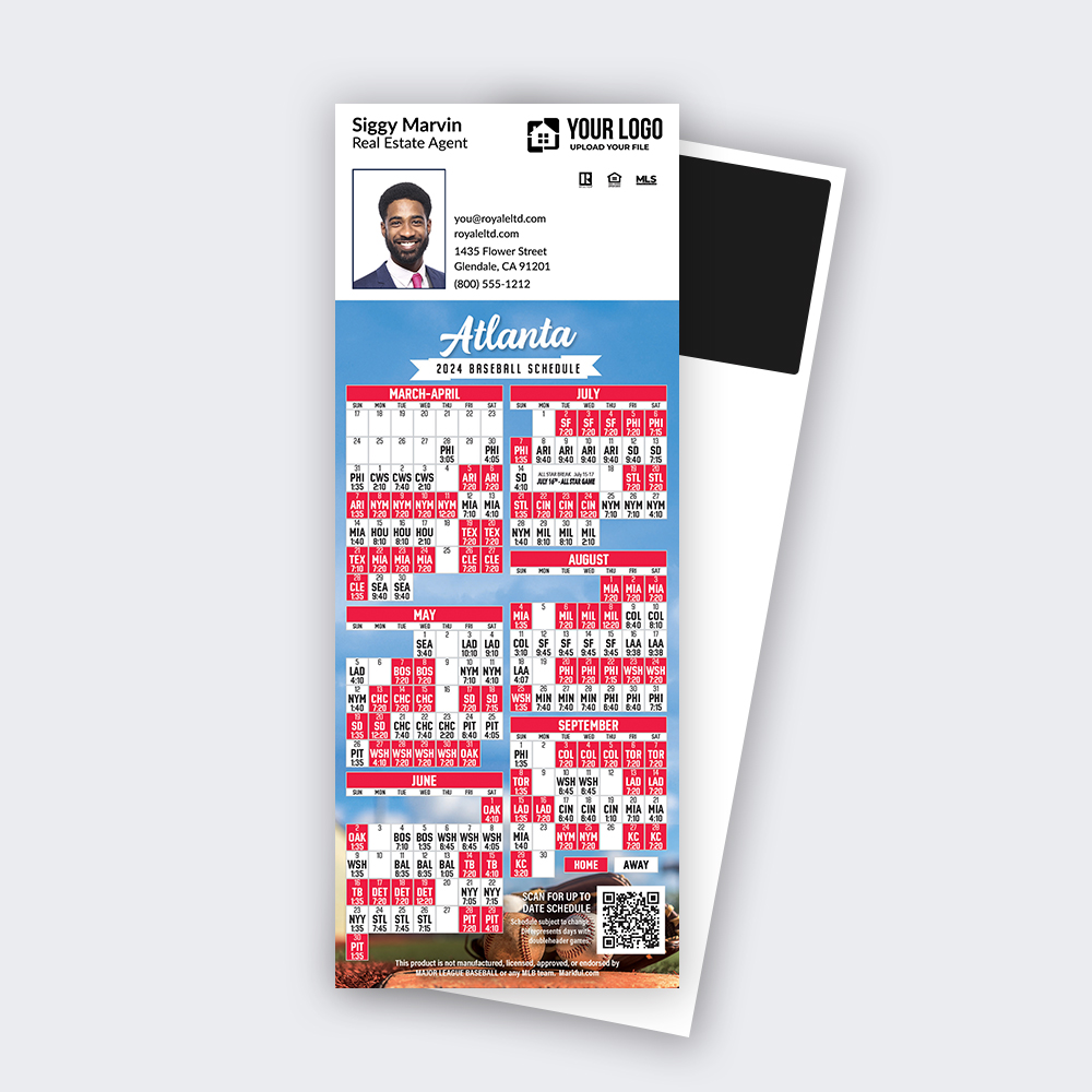 Picture of 2024 Custom QuickCard Baseball Magnets - Atlanta Braves