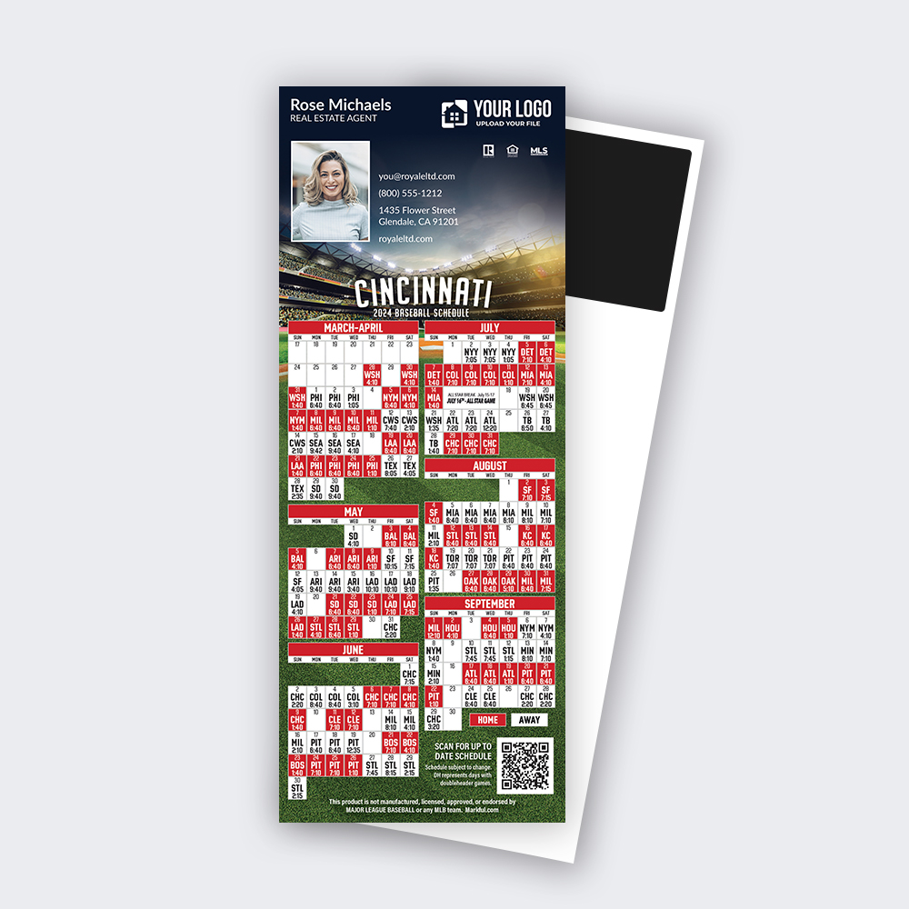 Picture of 2024 Custom QuickCard Baseball Magnets - Cincinnati Reds