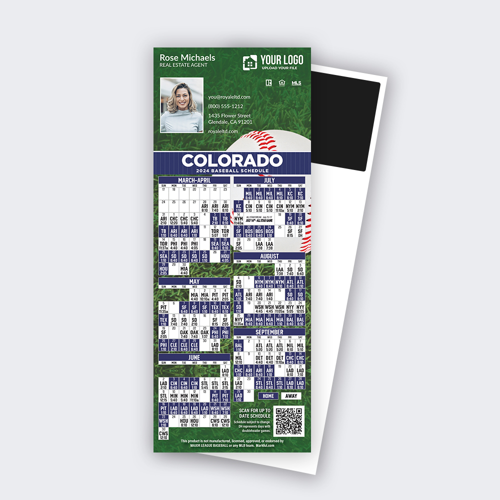 Picture of 2024 Custom QuickCard Baseball Magnets - Colorado Rockies