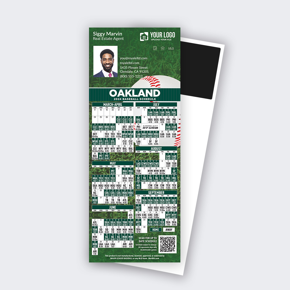Picture of 2024 Custom QuickCard Baseball Magnets - Oakland Athletics