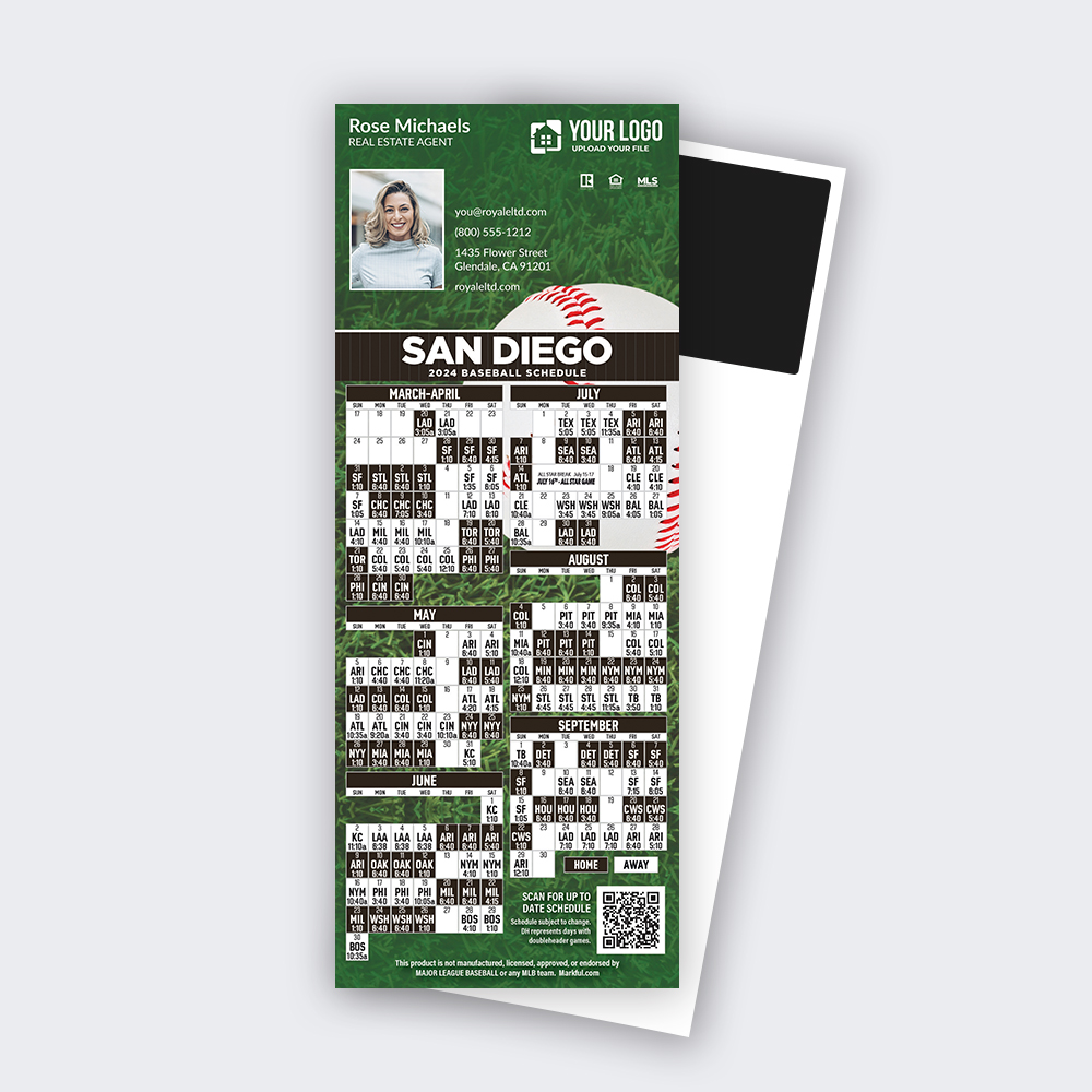Picture of 2024 Custom QuickCard Baseball Magnets - San Diego Padres