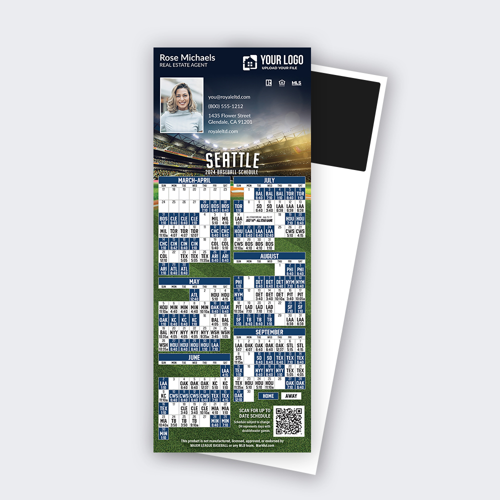 Picture of 2024 Custom QuickCard Baseball Magnets - Seattle Mariners