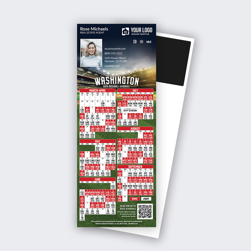 Picture of 2024 Custom QuickCard Baseball Magnets - Washington Nationals