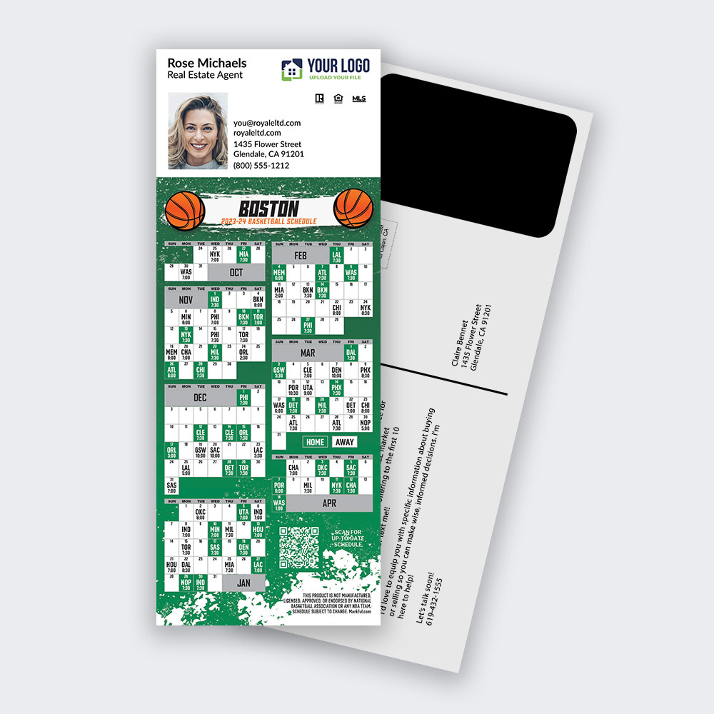 Picture of 2023-24 Custom PostCard Mailer Basketball Magnets - Boston Celtics 