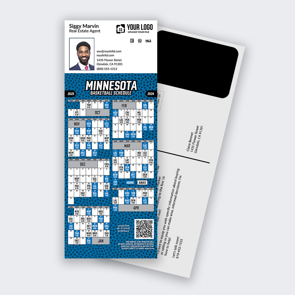 Picture of 2023-24 Custom PostCard Mailer Basketball Magnets - Minnesota Timberwolves 