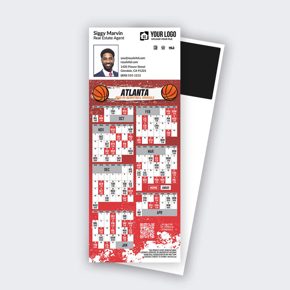 Picture of 2023-24 Custom QuickCard Basketball Magnets - Atlanta Hawks 