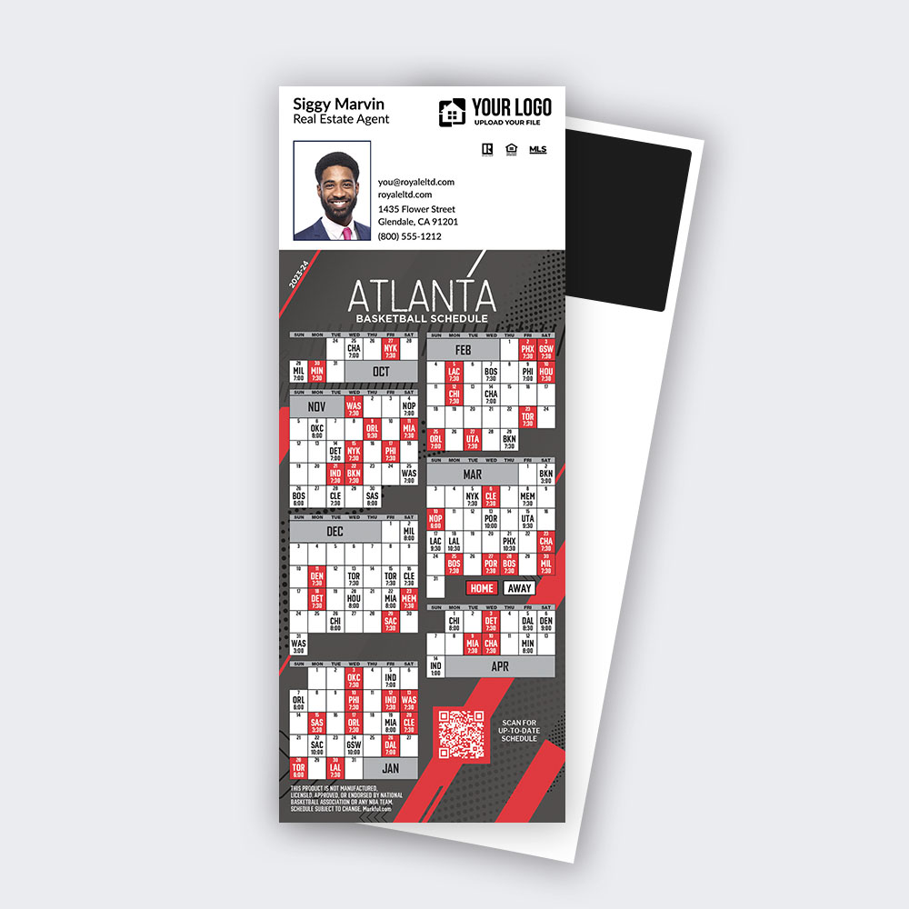 Picture of 2023-24 Custom QuickCard Basketball Magnets - Atlanta Hawks 