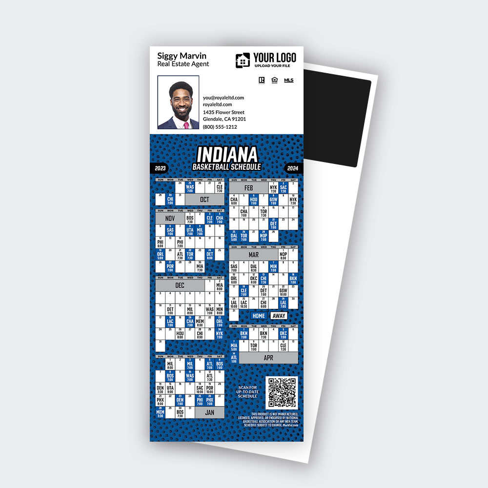 Picture of 2023-24 Custom QuickCard Basketball Magnets - Indiana Pacers 
