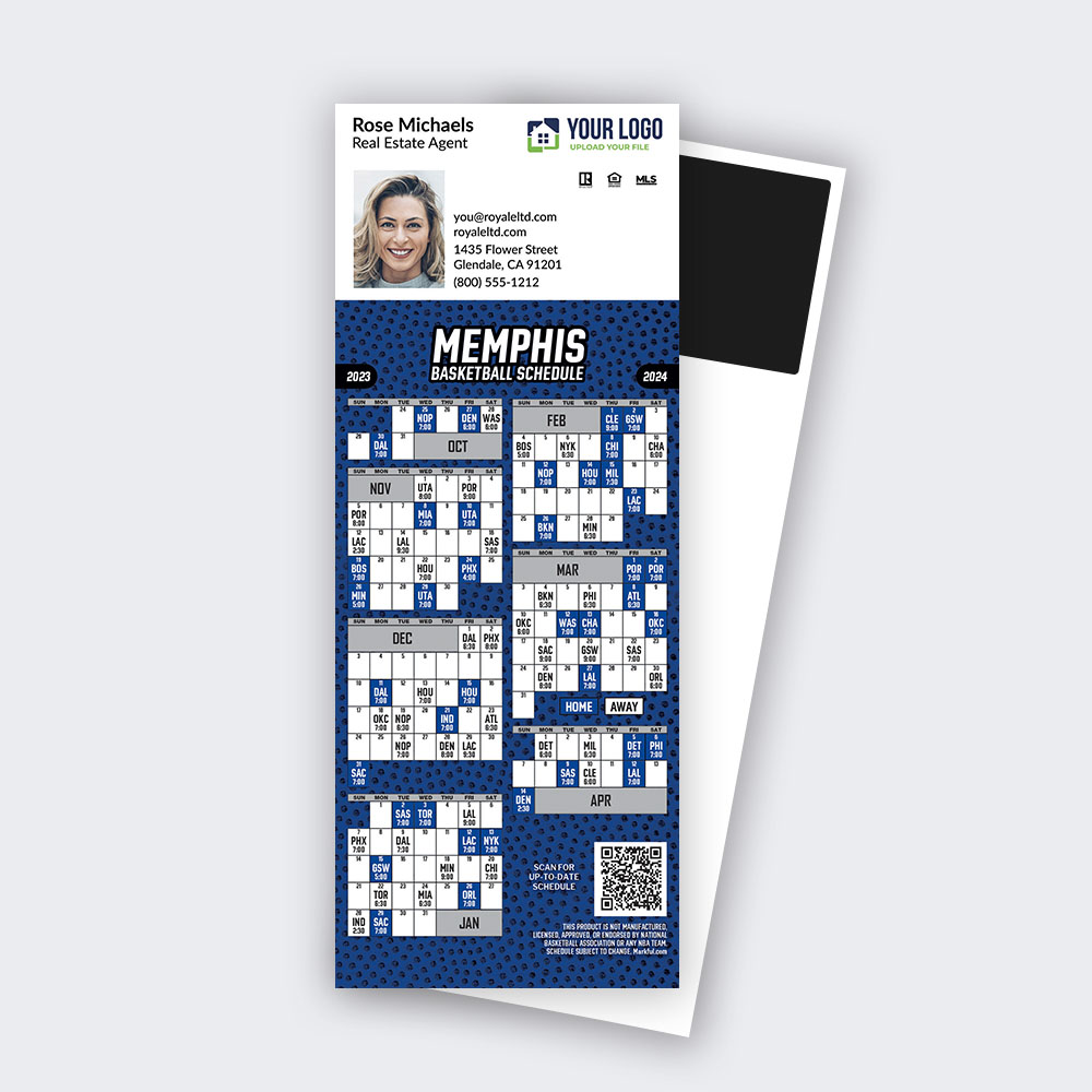 Picture of 2023-24 Custom QuickCard Basketball Magnets - Memphis Grizzlies 