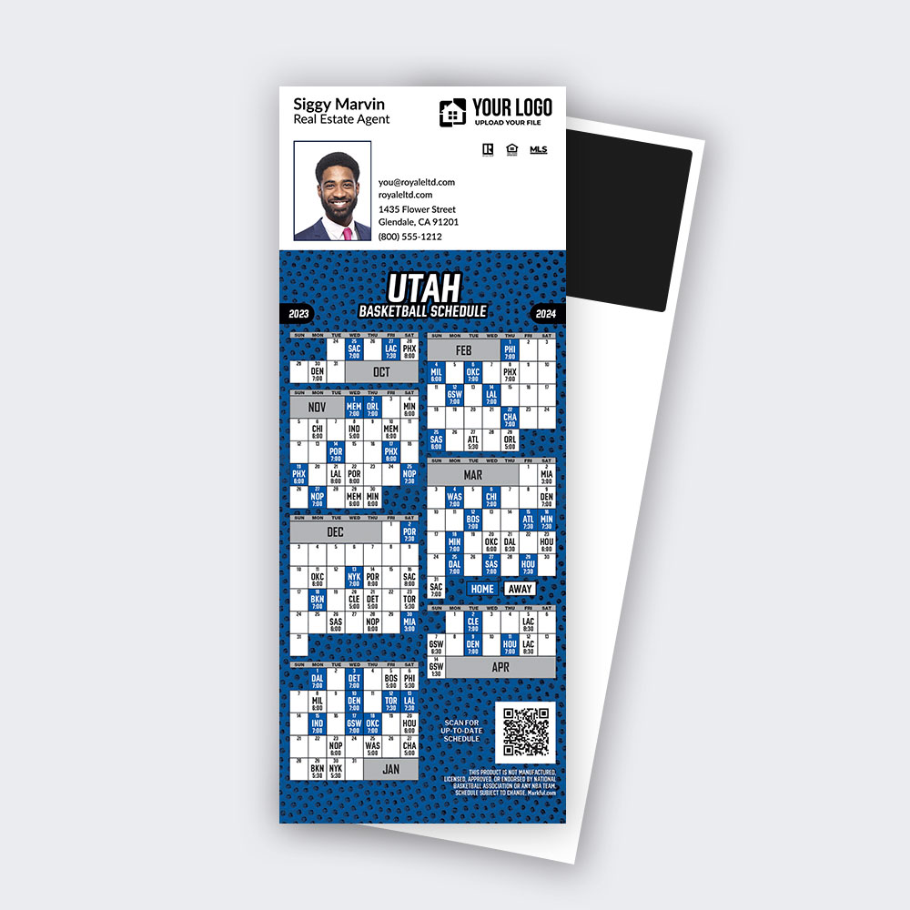 Picture of 2023-24 Custom QuickCard Basketball Magnets - Utah Jazz 
