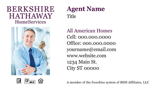 Picture of All American Homes Business Cards