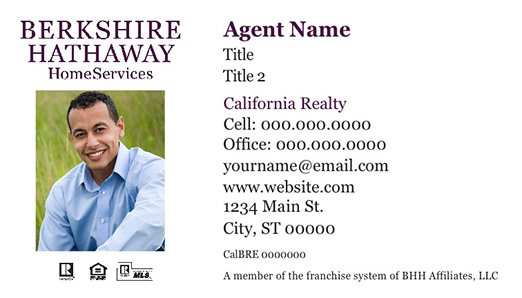 Picture of  California Realty Business Cards
