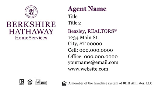 Picture of  Beazley, REALTORS® Business Cards
