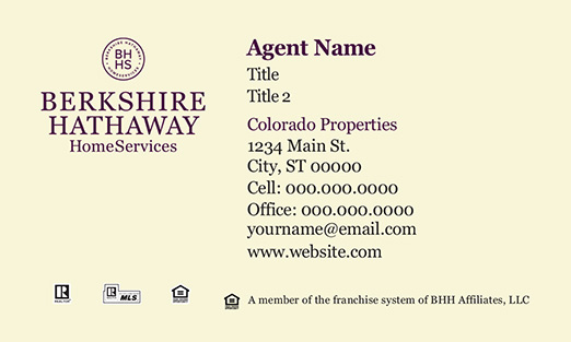 Picture of  Colorado Properties Business Cards