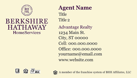 Picture of  Advantage Realty Business Cards