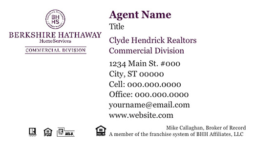 Picture of  Clyde Hendrick, REALTORS Business Cards