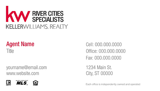 Picture of Keller Williams River City Specialist Business Cards