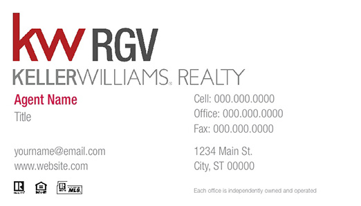 Picture of Keller Williams Rio Grande Valley Business Cards