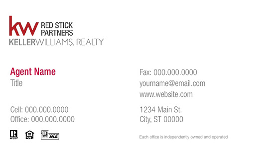 Picture of Keller Williams Red Stick Partners Business Cards