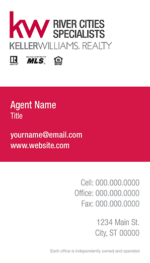 Picture of Keller Williams River City Specialist Business Cards