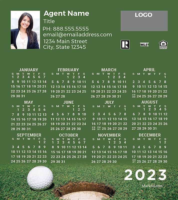 Picture of 2023 Custom Full Calendar Magnets: Budget - Golf 1