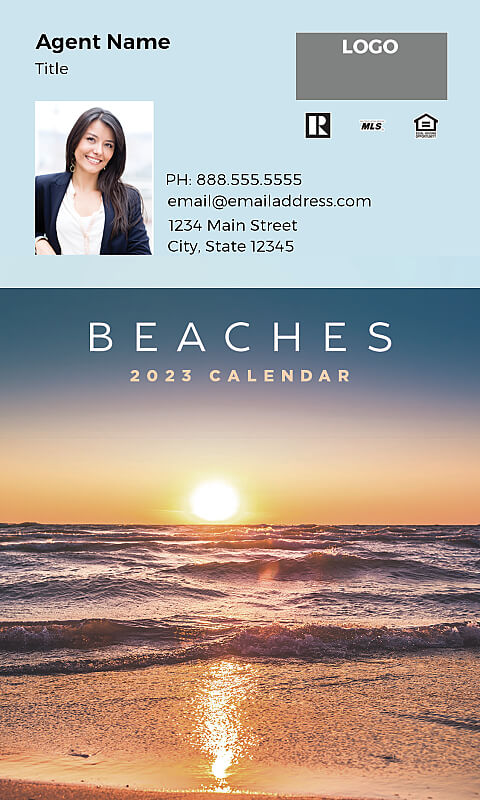 Picture of 2023 Custom Calendar Pad Magnets - Beaches