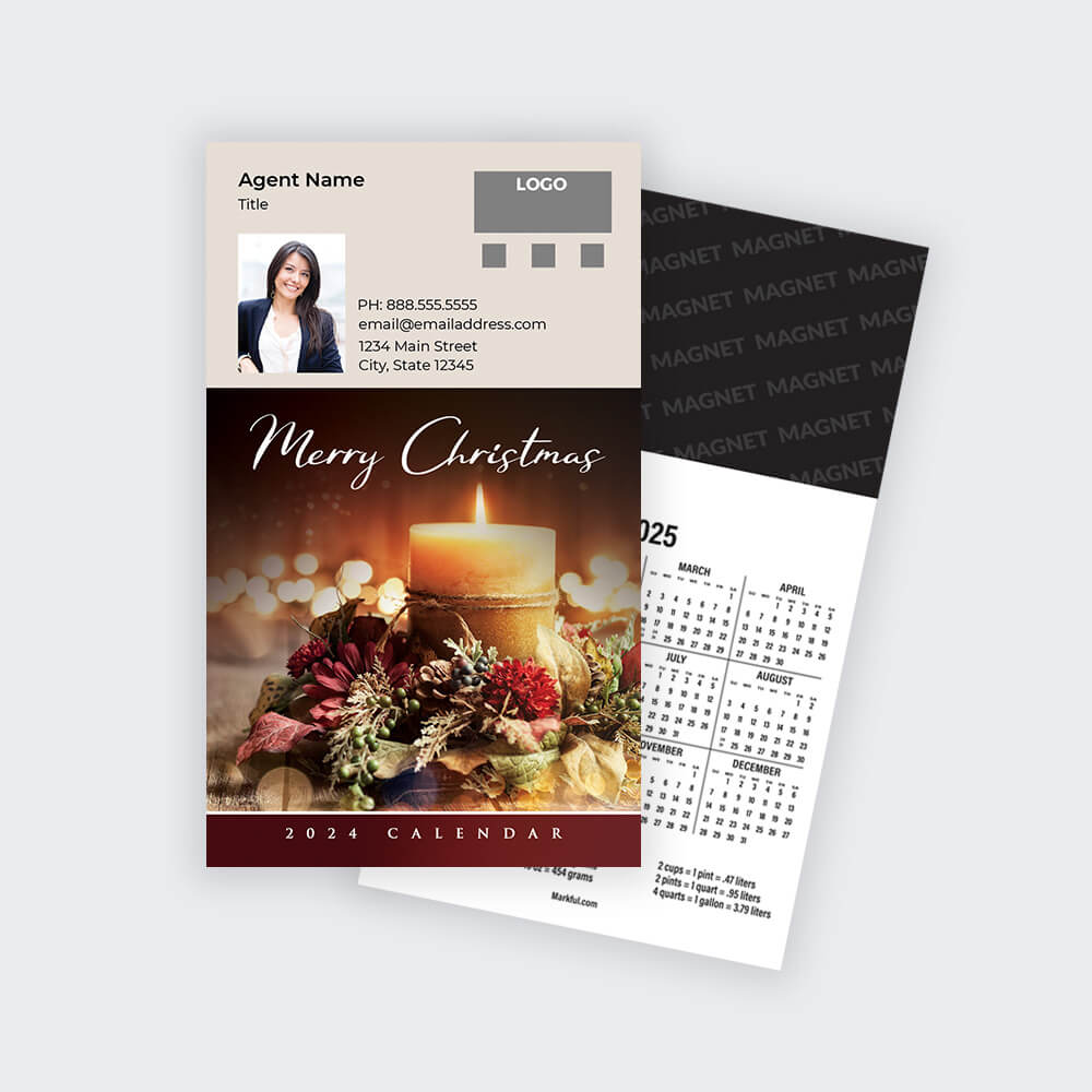 Picture of 2024 Custom Calendar Pad Magnets - Merry Christmas