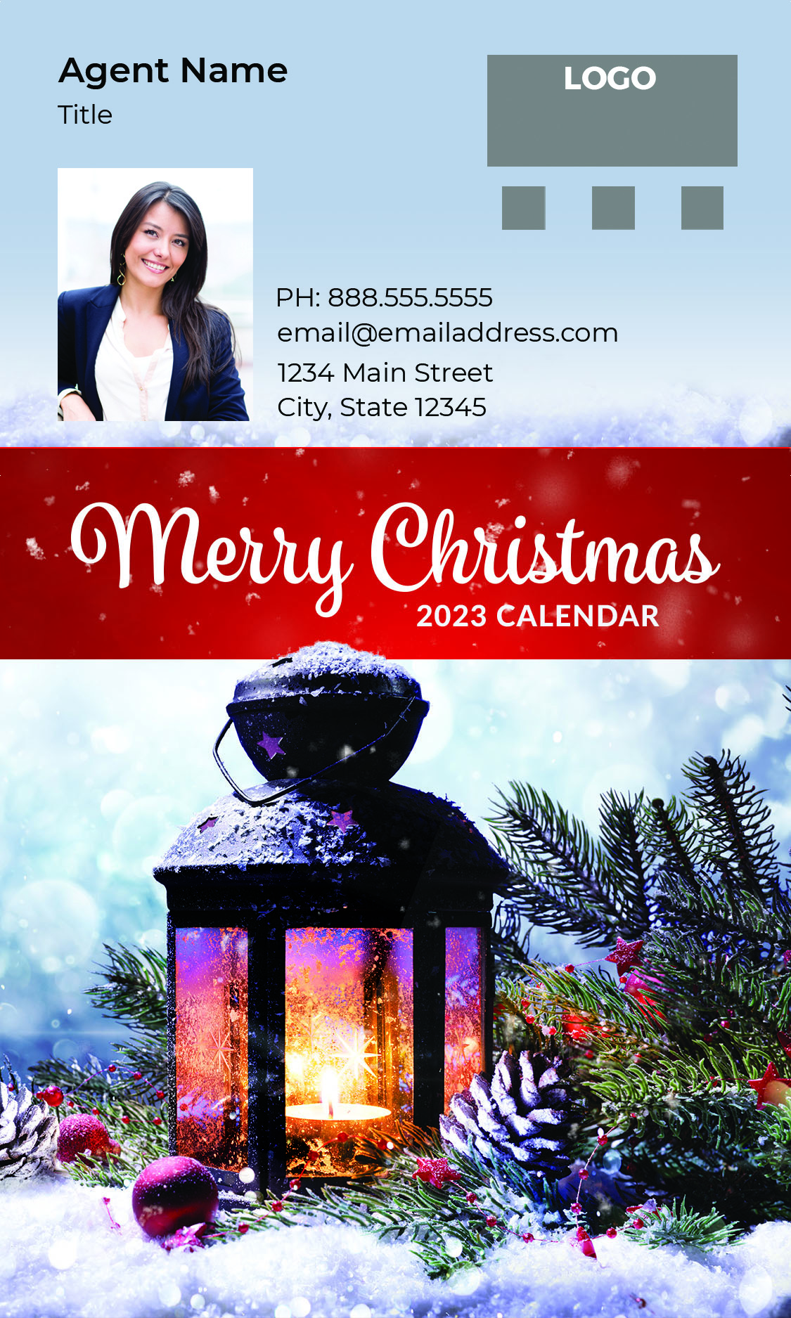 Picture of 2023 Custom Calendar Pad Magnets - Merry Christmas