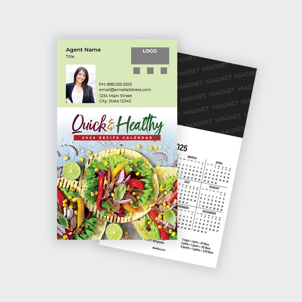 Picture of 2024 Custom Calendar Pad Magnets - Quick & Healthy Recipes