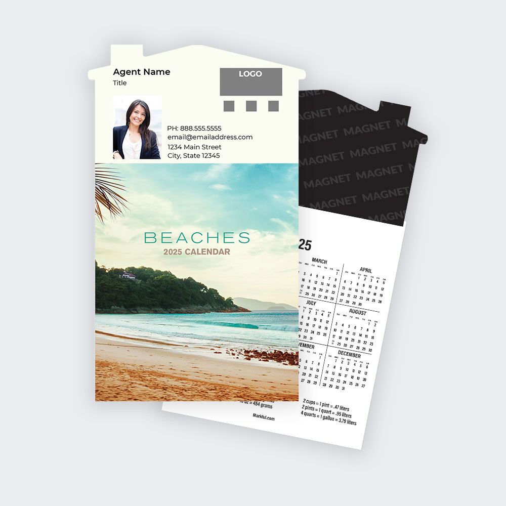 Picture of 2024 Custom Calendar Pad Magnets - Beaches