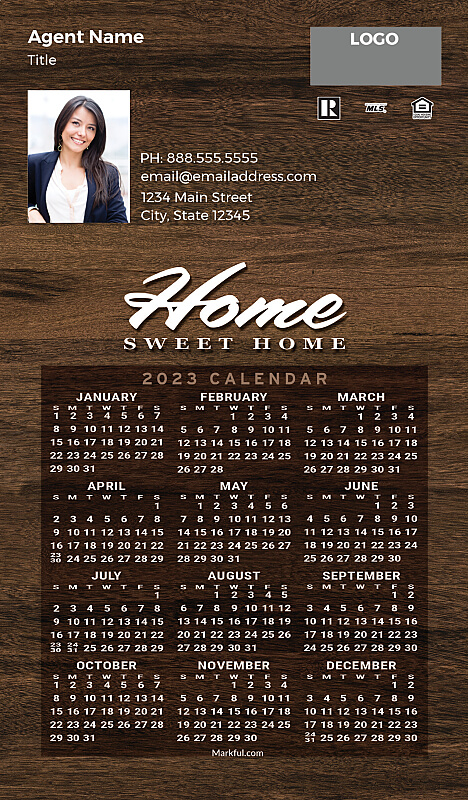 Picture of 2023 Custom Full Calendar Magnets: Executive - Home Sweet Home 