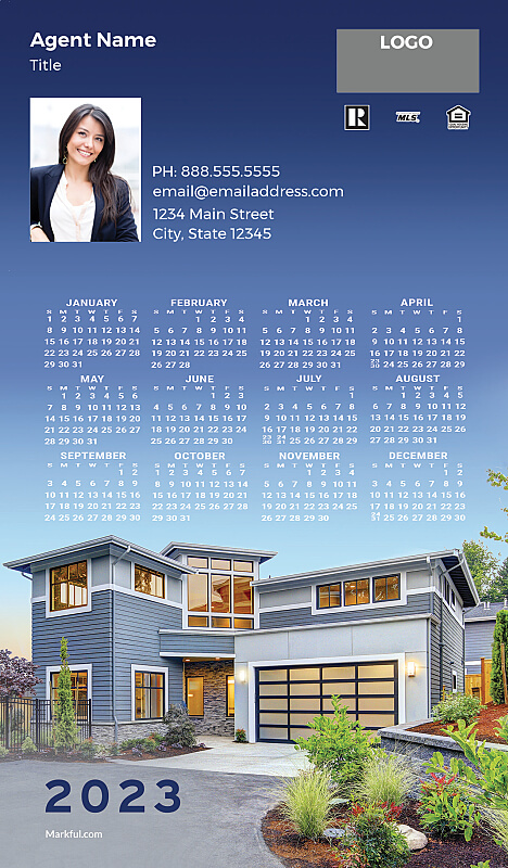 Picture of 2023 Custom Full Calendar Magnets: Executive - Modern Curb Appeal