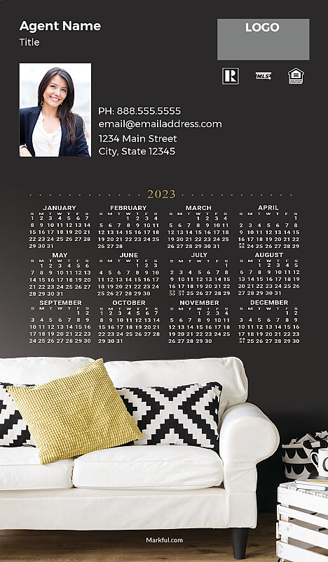 Picture of 2023 Custom Full Calendar Magnets: Executive - Interior Flair