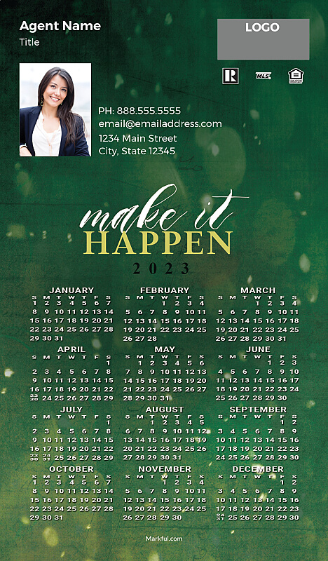 Picture of 2023 Custom Full Calendar Magnets: Executive - Make It Happen