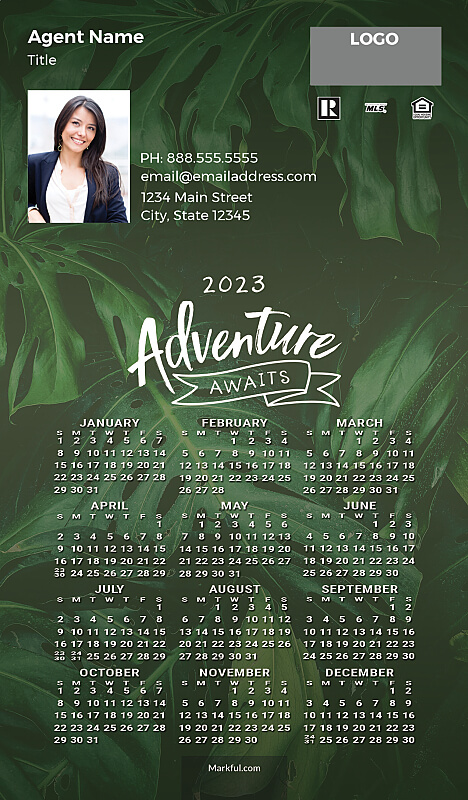 Picture of 2023 Custom Full Calendar Magnets: Executive - Adventure Awaits
