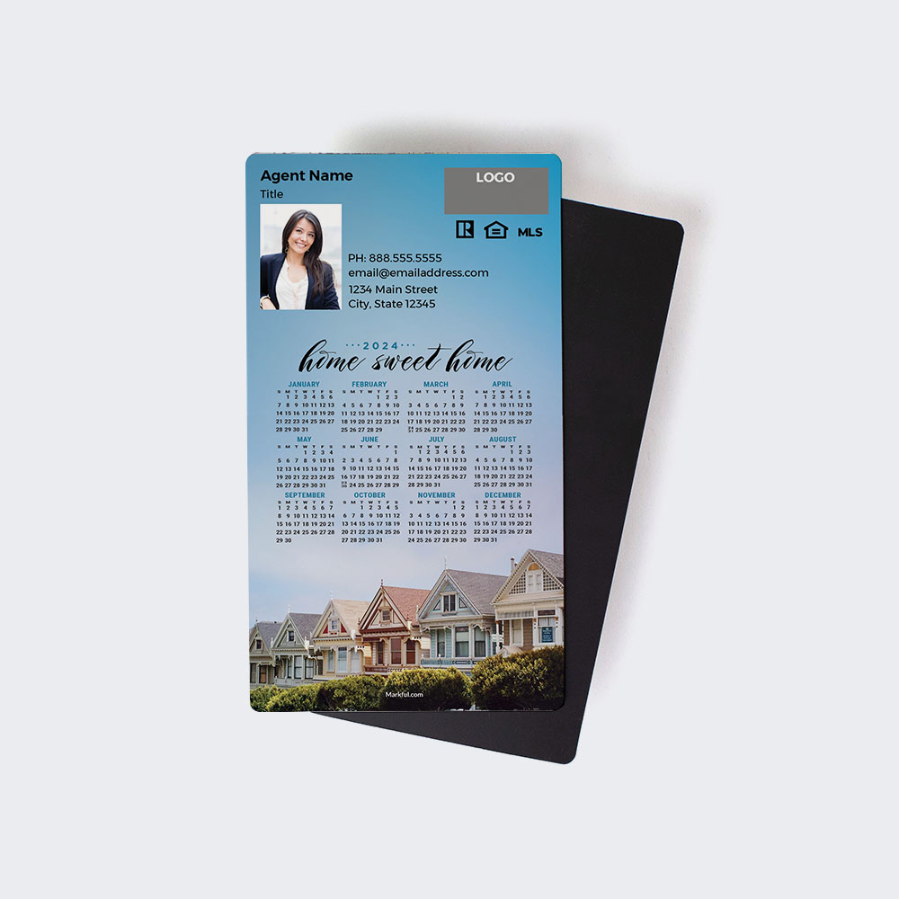 Picture of 2024 Custom Full Calendar Magnets: Executive - Painted Ladies
