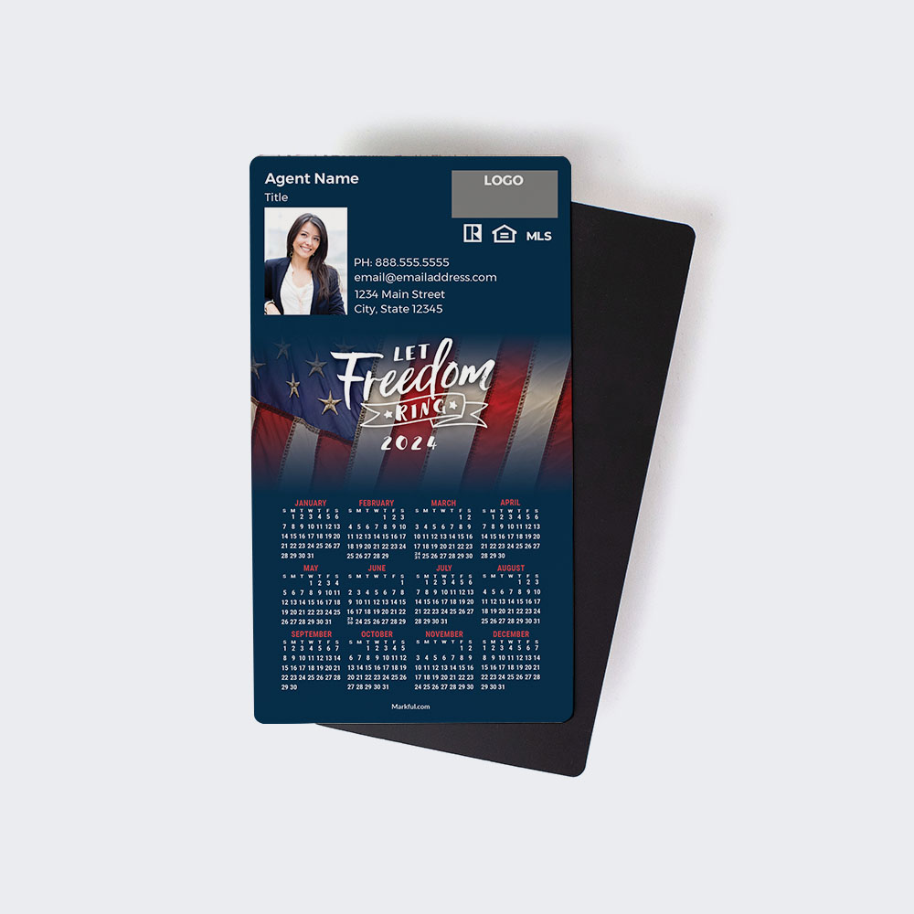 Picture of 2024 Custom Full Calendar Magnets: Executive - Let Freedom Ring