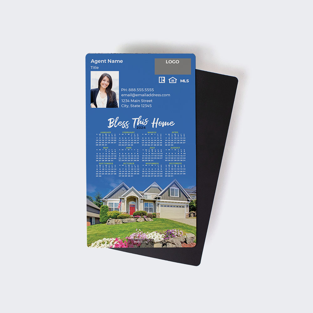 Picture of 2024 Custom Full Calendar Magnets: Executive - Bless This Home