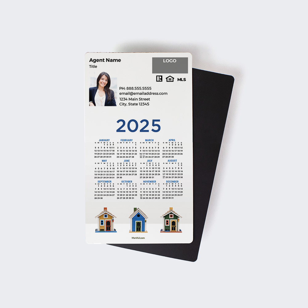 Picture of 2024 Custom Full Calendar Magnets: Executive - Colorful Neighborhood