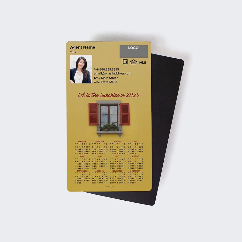 Picture of 2024 Custom Full Calendar Magnets: Executive - Let in the Sunshine